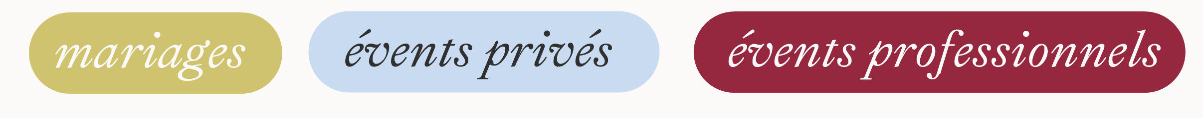 textes types d'évents, mariages, évents privés ou professionnels