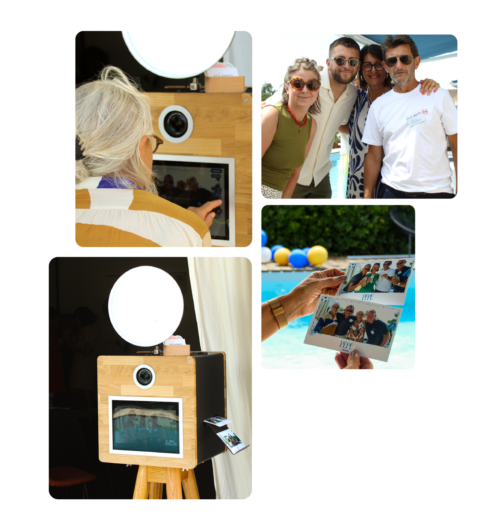 anniversaire photobooth bois vintage