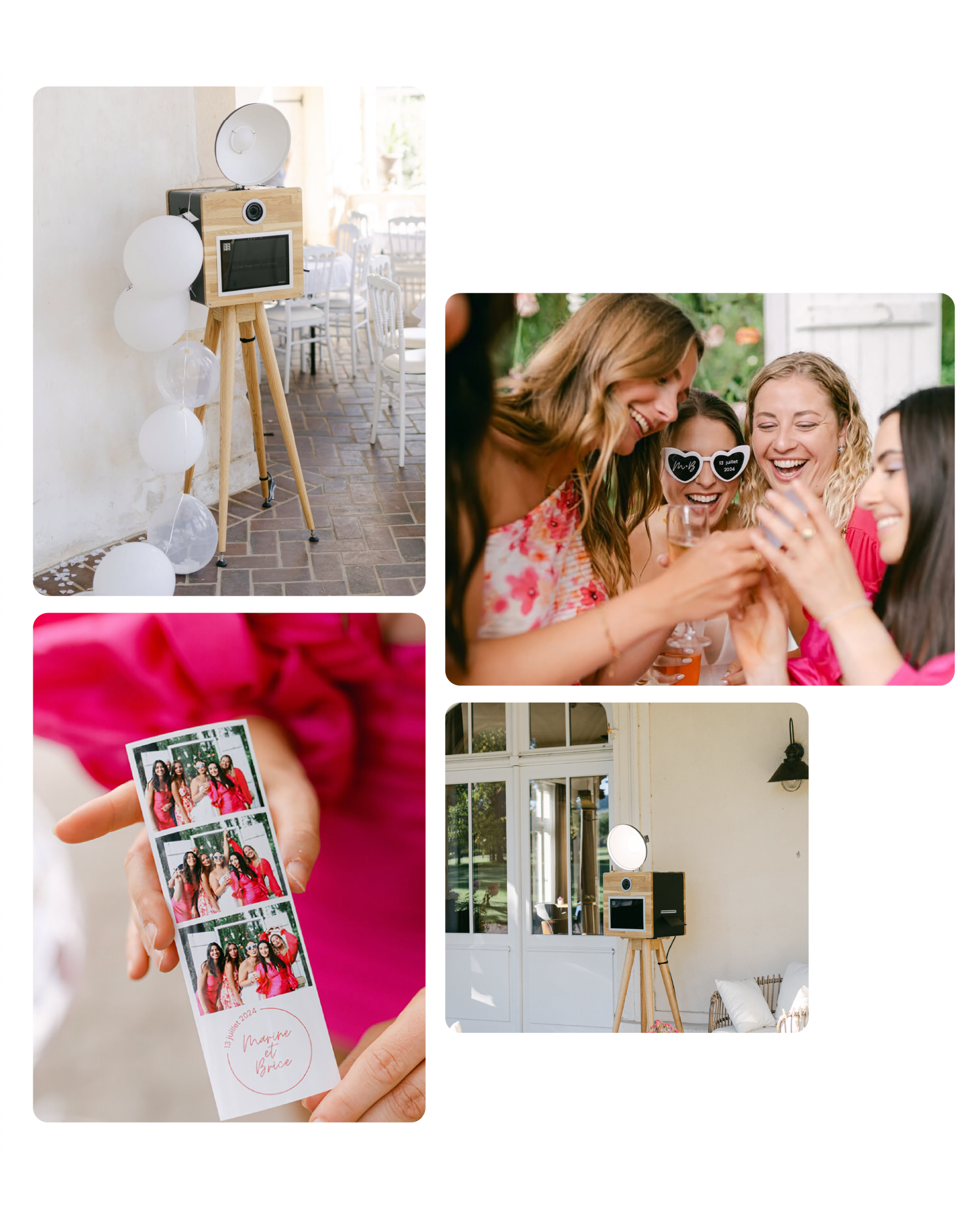 Photobooth en bois vintage maraige